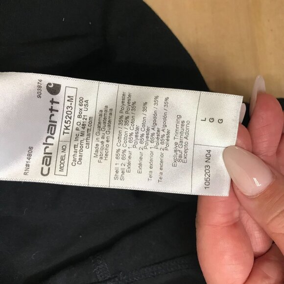 CARHARTT FORCE - MEN'S LARGE -BLACK SHOERT SLEEVE CREW NECK RELAXED FIT T-SHIRT - Picture 9 of 9